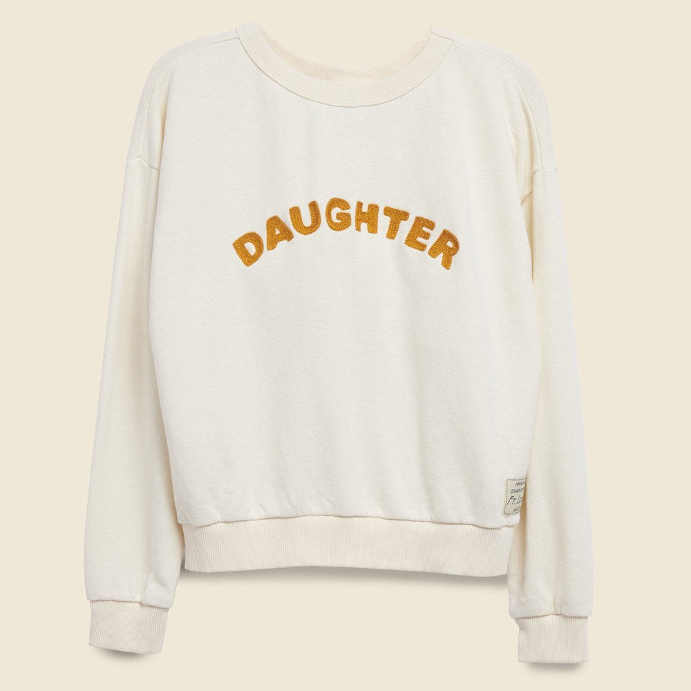 DAUGHTER Sweatshirt - White/Gold - Fort Lonesome - STAG Provisions - W - Tops - L/S Fleece