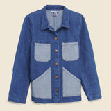 Triangle Pocket Jacket - Two-Tone Denim - Carleen - STAG Provisions - W - Outerwear - Coat/Jacket