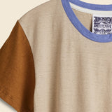 Color Block Cropped Lorel Tee - Canvas/Copper - Jungmaven - STAG Provisions - W - Tops - S/S Tee