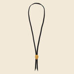 Geometric Curve Bolo Tie - Black/Brass - 8.6.4 Design - STAG Provisions - W - Accessories - Necklace