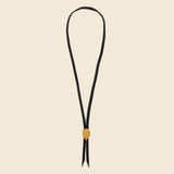 Geometric Curve Bolo Tie - Black/Brass - 8.6.4 Design - STAG Provisions - W - Accessories - Necklace