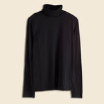 Long Sleeve Jersey Turtleneck - Black - Alex Mill - STAG Provisions - W - Tops - L/S Knit