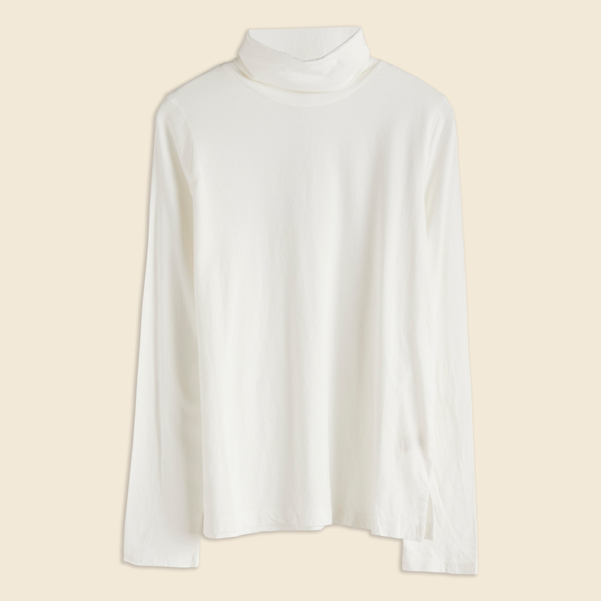 Long Sleeve Jersey Turtleneck - White - Alex Mill - STAG Provisions - W - Tops - L/S Knit