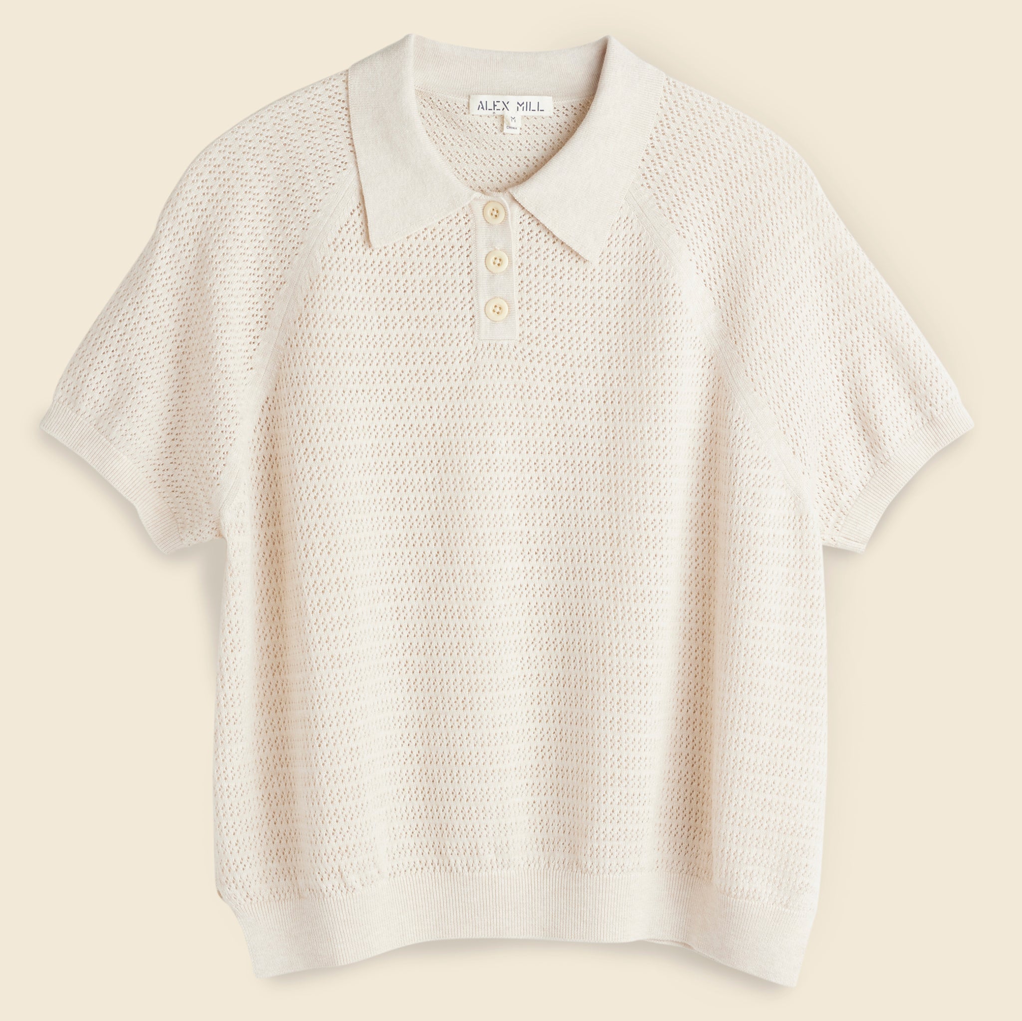 Zoe Sweater Polo - Ivory - Alex Mill - STAG Provisions - W - Tops - S/S Knit