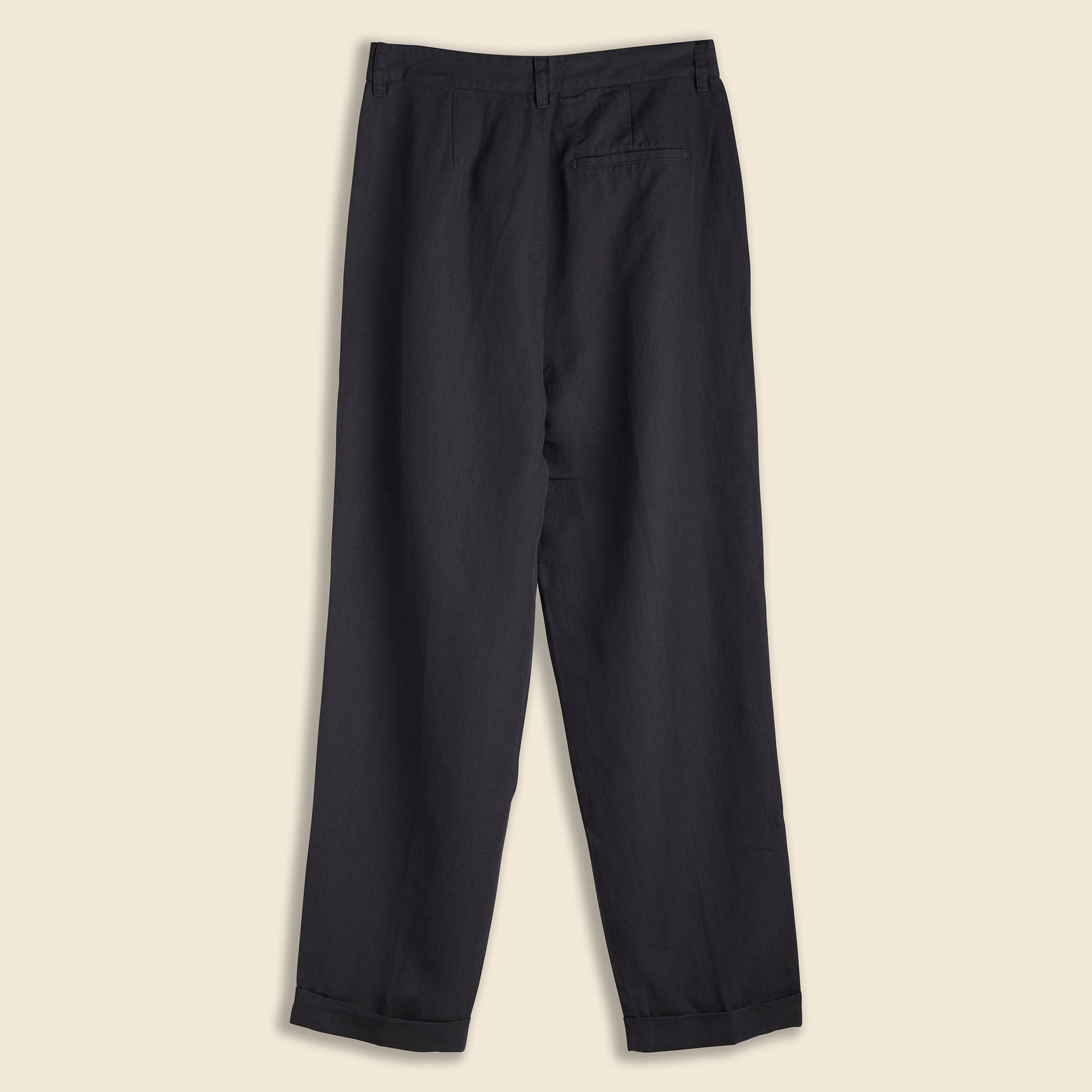 Double Pleat Pant in Twill - Washed Black - Alex Mill - STAG Provisions - W - Pants - Twill