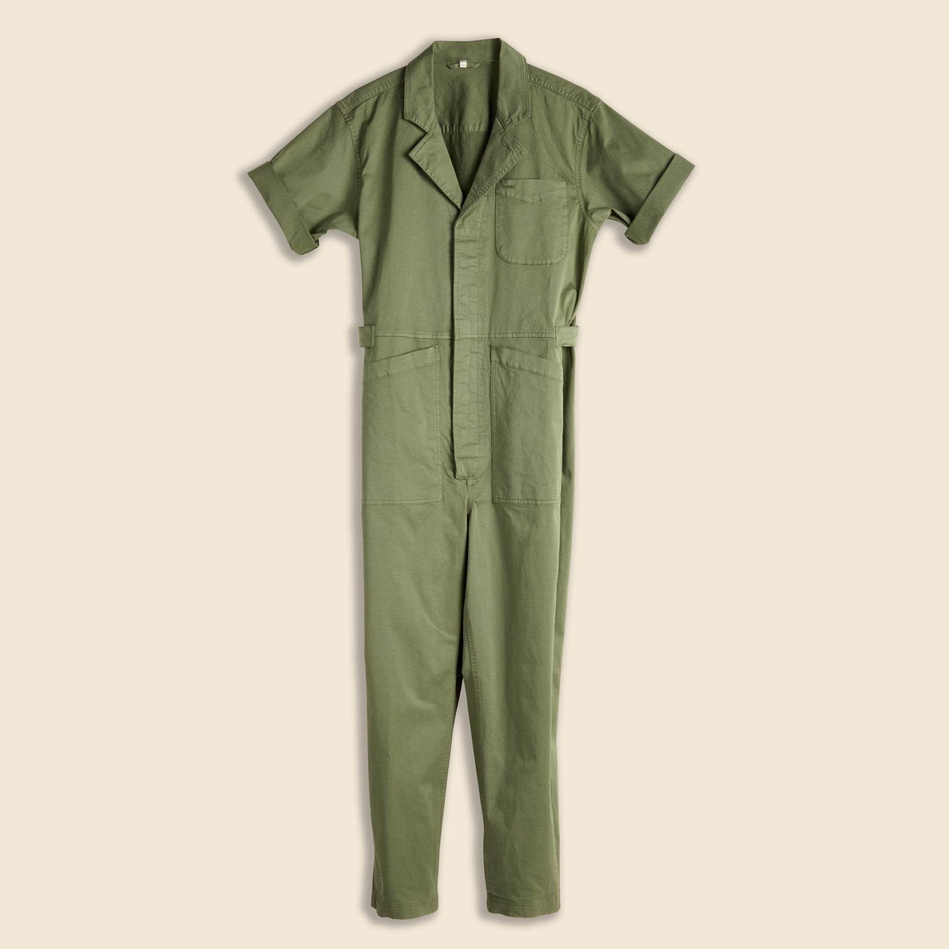 Short Sleeve Jumpsuit - Faded Olive - Alex Mill - STAG Provisions - W - Onepiece - Jumpsuit