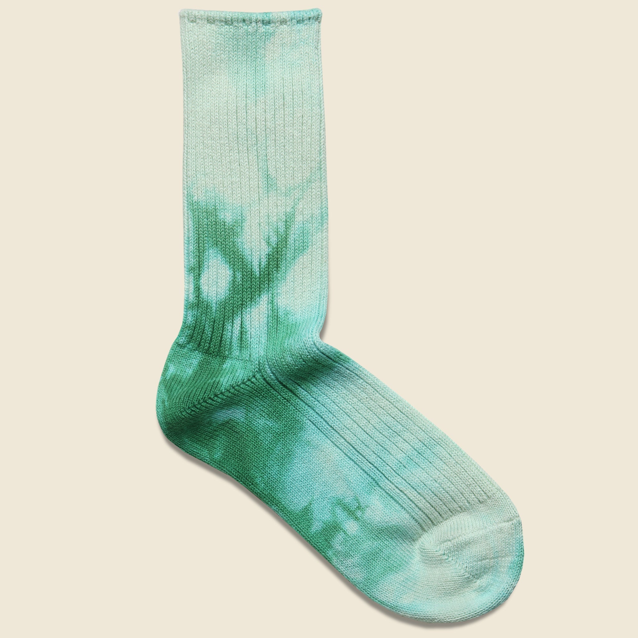 Tie Dye Cotton Crew Sock - Green - Anonymous Ism - STAG Provisions - W - Accessories - Socks