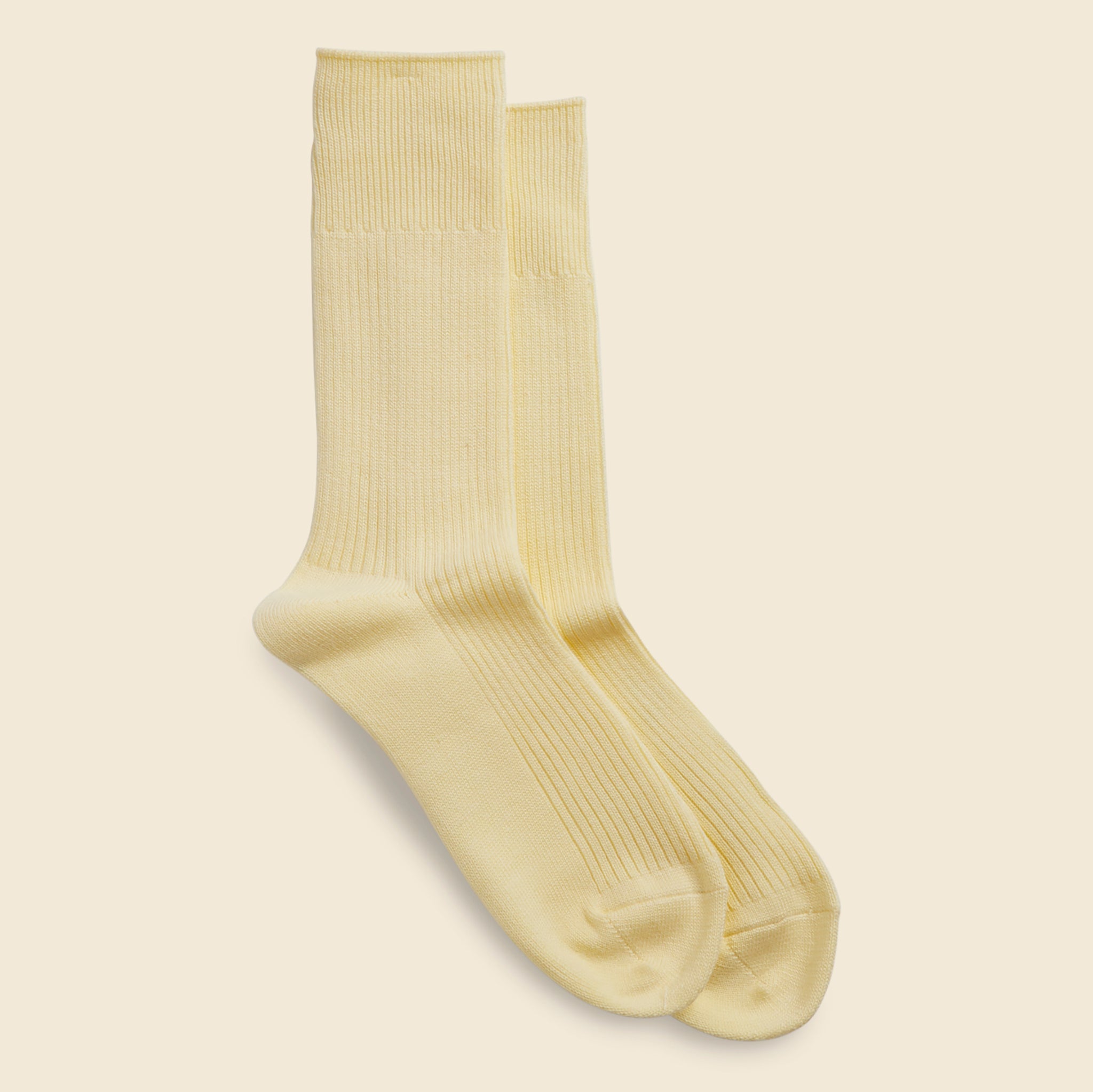 Brilliant Crew Sock - Pale Yellow - Anonymous Ism - STAG Provisions - W - Accessories - Socks