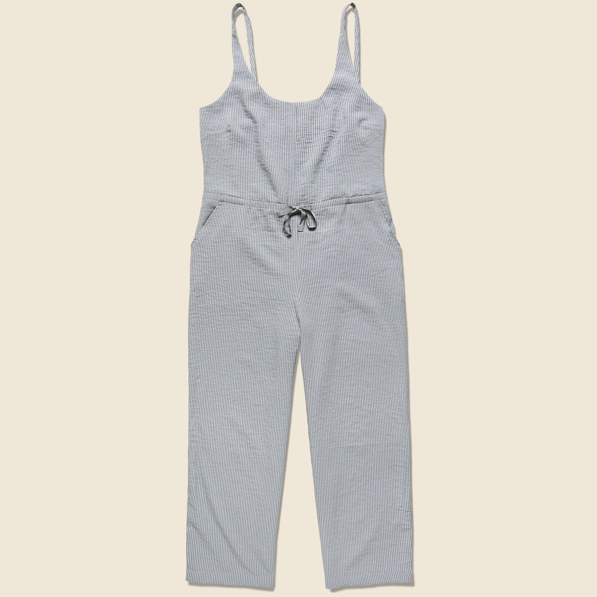 Otto Jumpsuit - Grey Seersucker - Bridge & Burn - STAG Provisions - W - Onepiece - Jumpsuit