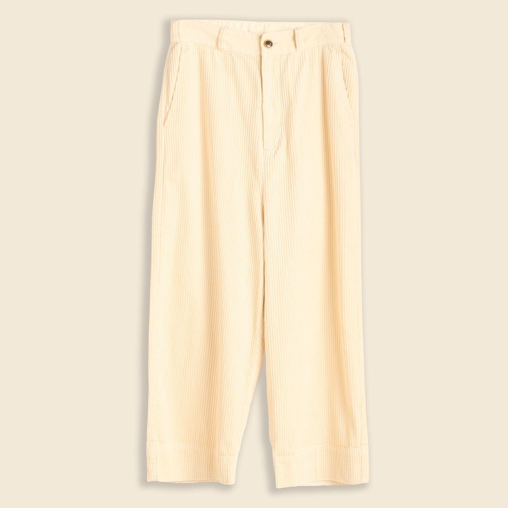 5 Wale Cropped Corduroy Pant - Ivory - BEAMS BOY - STAG Provisions - W - Pants - Twill