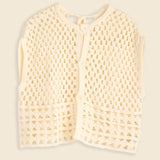 Crocheted Patterned Vest - Off White - BEAMS BOY - STAG Provisions - W - Outerwear - Vest