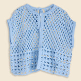 Crocheted Patterned Vest - Sax - BEAMS BOY - STAG Provisions - W - Outerwear - Vest