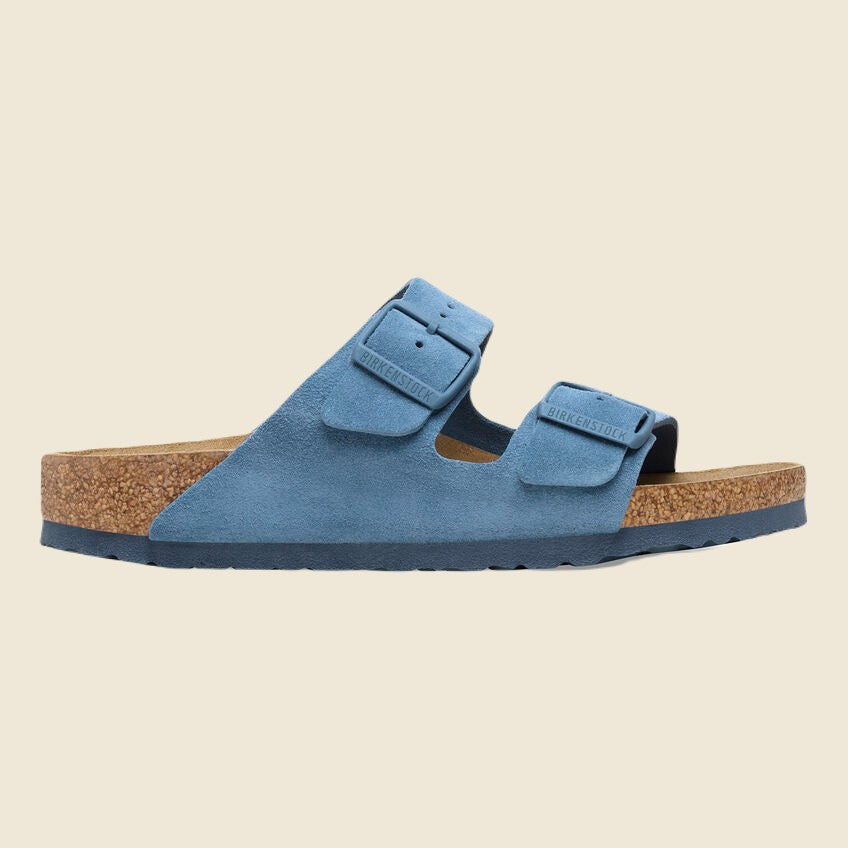 Arizona Soft Footbed - Elemental Blue Suede - Birkenstock - STAG Provisions - W - Shoes - Sandals