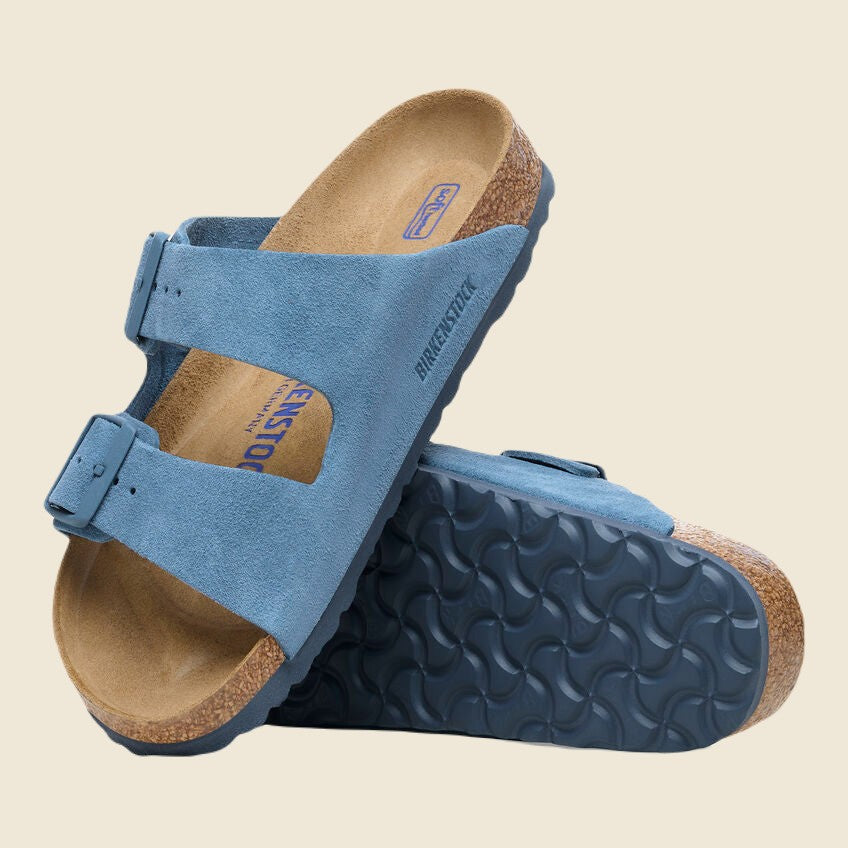 Arizona Soft Footbed - Elemental Blue Suede - Birkenstock - STAG Provisions - W - Shoes - Sandals