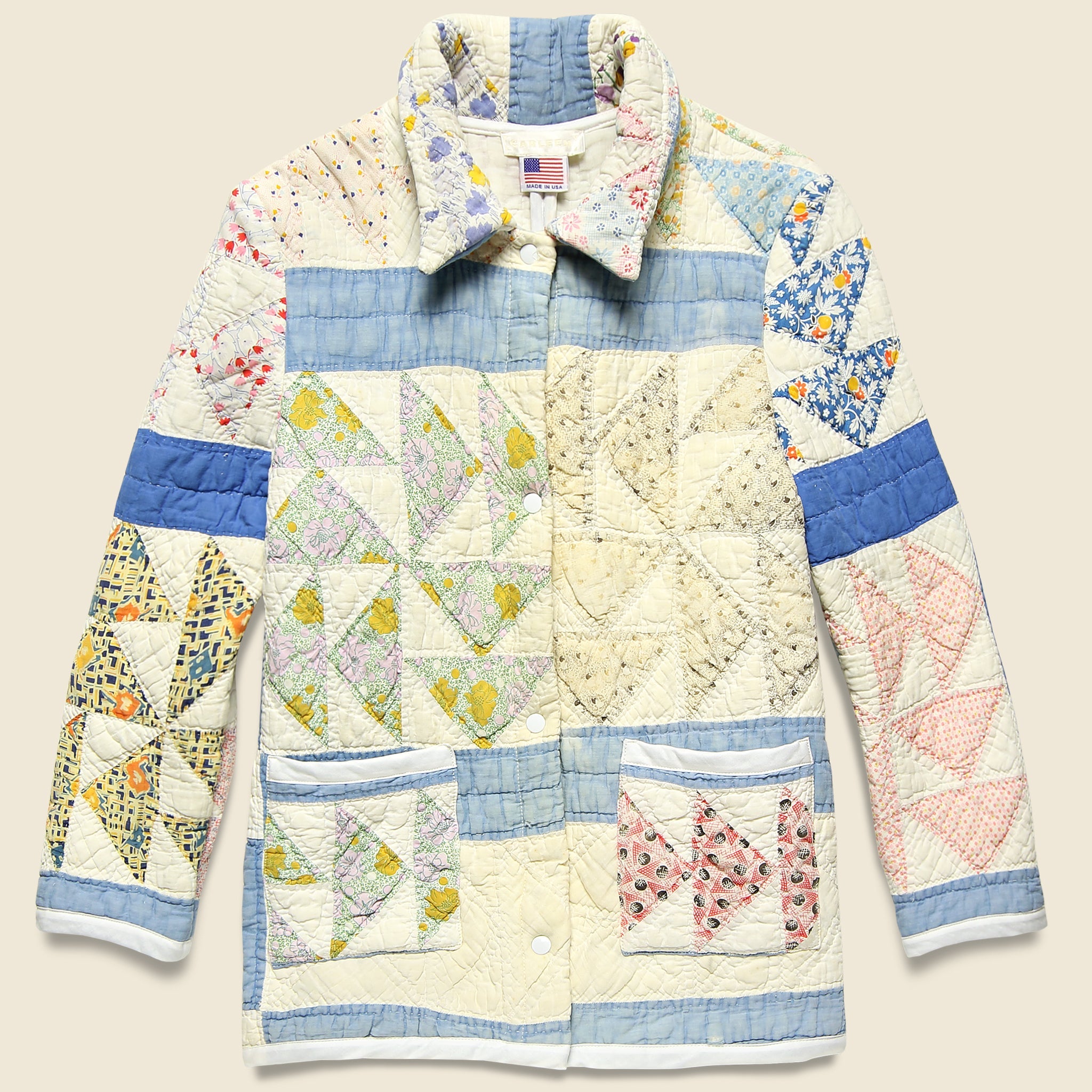 Moving Day Quilt Jacket - Blue/Green/Pink - Carleen - STAG Provisions - W - Outerwear - Coat/Jacket