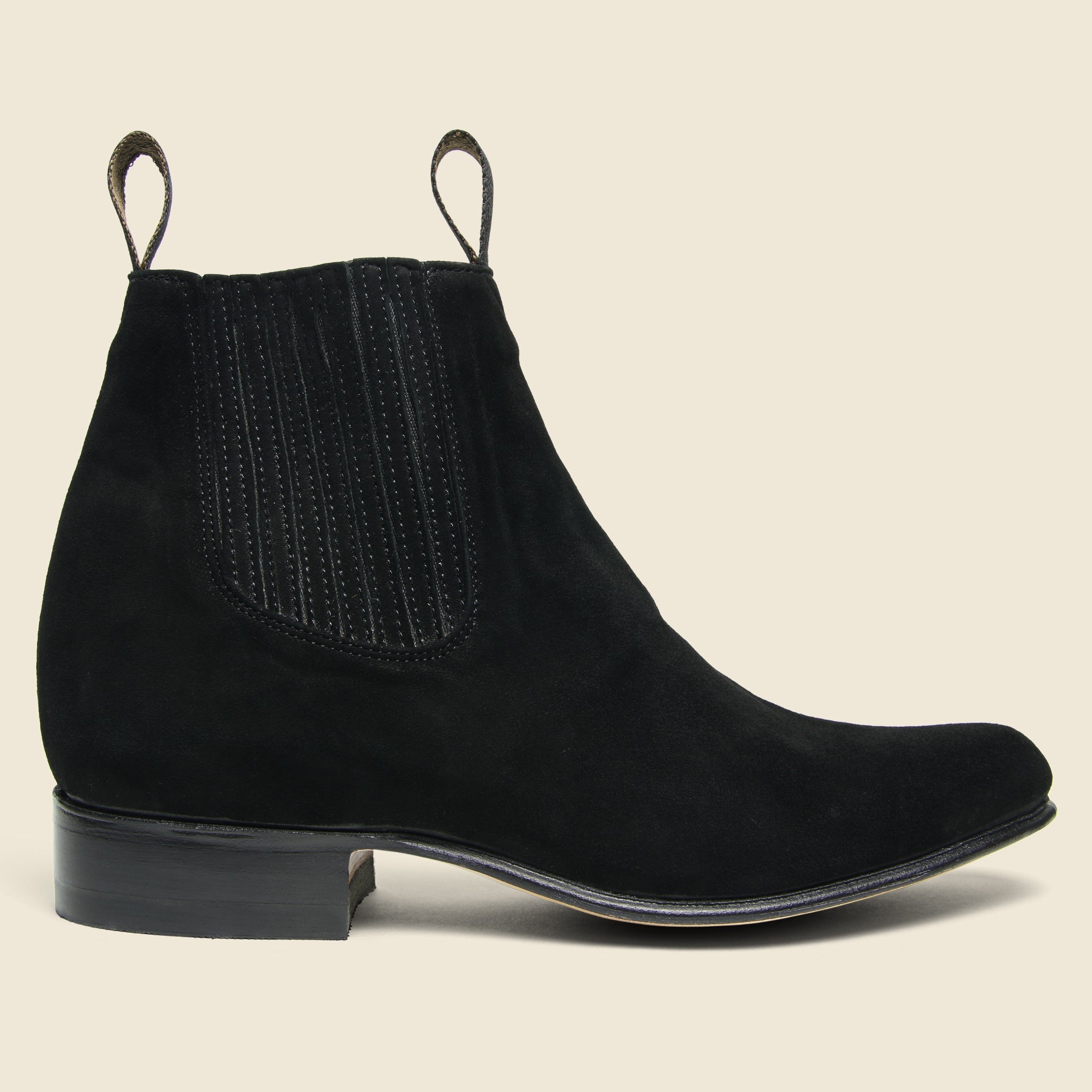 Botin Charro Chelsea Boot - Black Suede - Chamula - STAG Provisions - W - Shoes - Boots