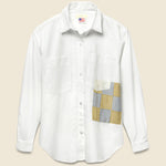 Patchwork Shirt - White - Carleen - STAG Provisions - W - Tops - L/S Woven