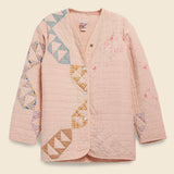 Quilt Liner Jacket - Pink Overdye, Small Triangles - Carleen - STAG Provisions - W - Outerwear - Coat/Jacket