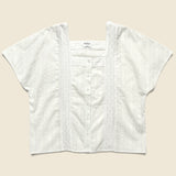 Maya Dobby Button Down - White Sand - Esby - STAG Provisions - W - Tops - S/S Woven