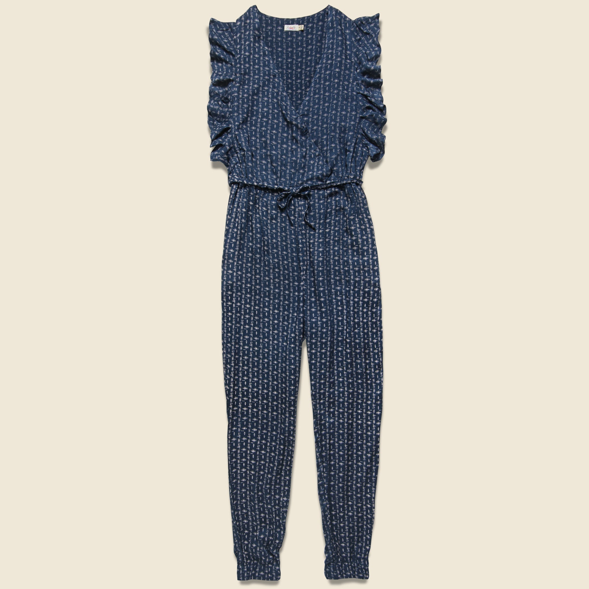 Holly Jumpsuit - Navy Ikat - Faherty - STAG Provisions - W - Onepiece - Jumpsuit