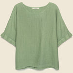 Zoe Linen Top - Dusty Olive - Filosofia - STAG Provisions - W - Tops - S/S Woven