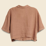 Josie Crop Top - Wheat - Filosofia - STAG Provisions - W - Tops - S/S Woven