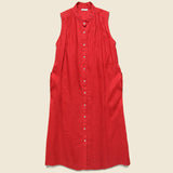 Ellen Sleeveless Button Front Dress - Coquelico - Fog Linen - STAG Provisions - W - Onepiece - Dress