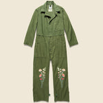 Floral Flourish Military Jumpsuit - Army Green - Fort Lonesome - STAG Provisions - W - One & Done - Apparel