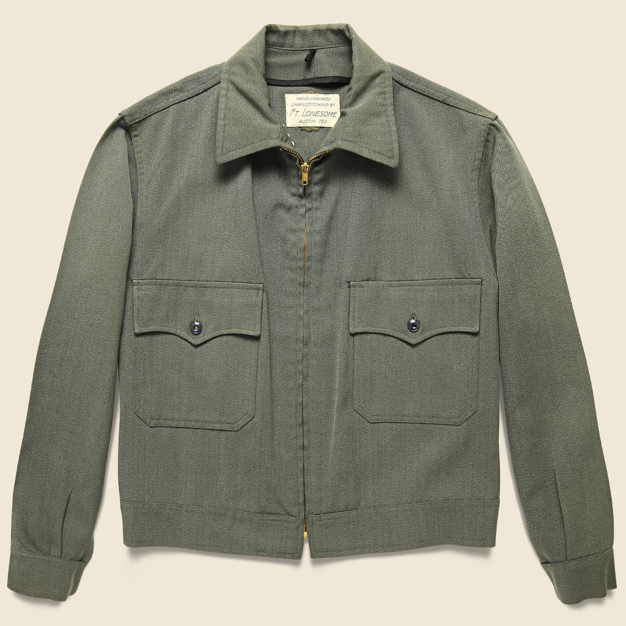 Squash Blossom Military Cropped Jacket - Sage Green - Fort Lonesome - STAG Provisions - W - One & Done - Apparel