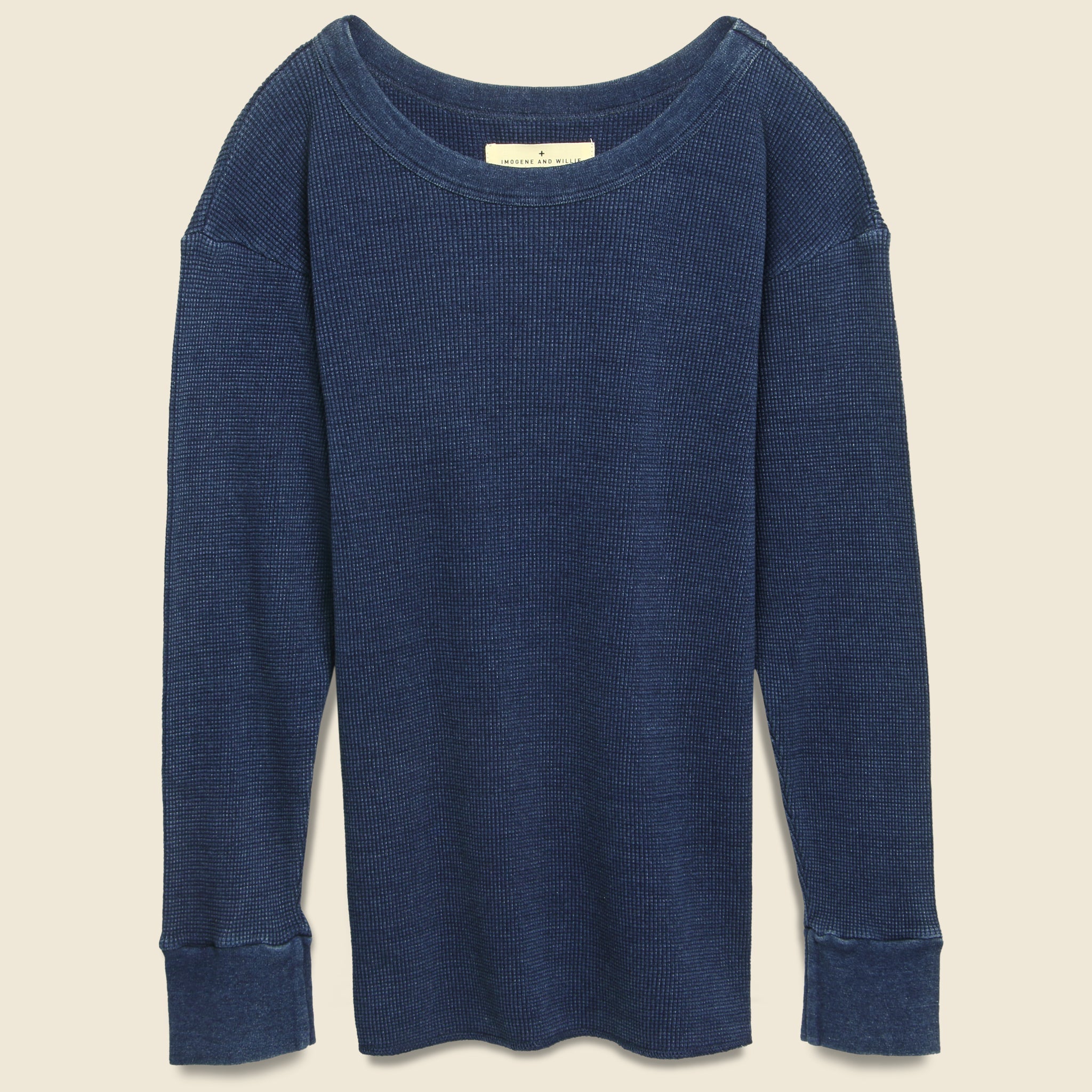 Waffle Thermal Tee - Indigo - Imogene + Willie - STAG Provisions - W - Tops - L/S Knit