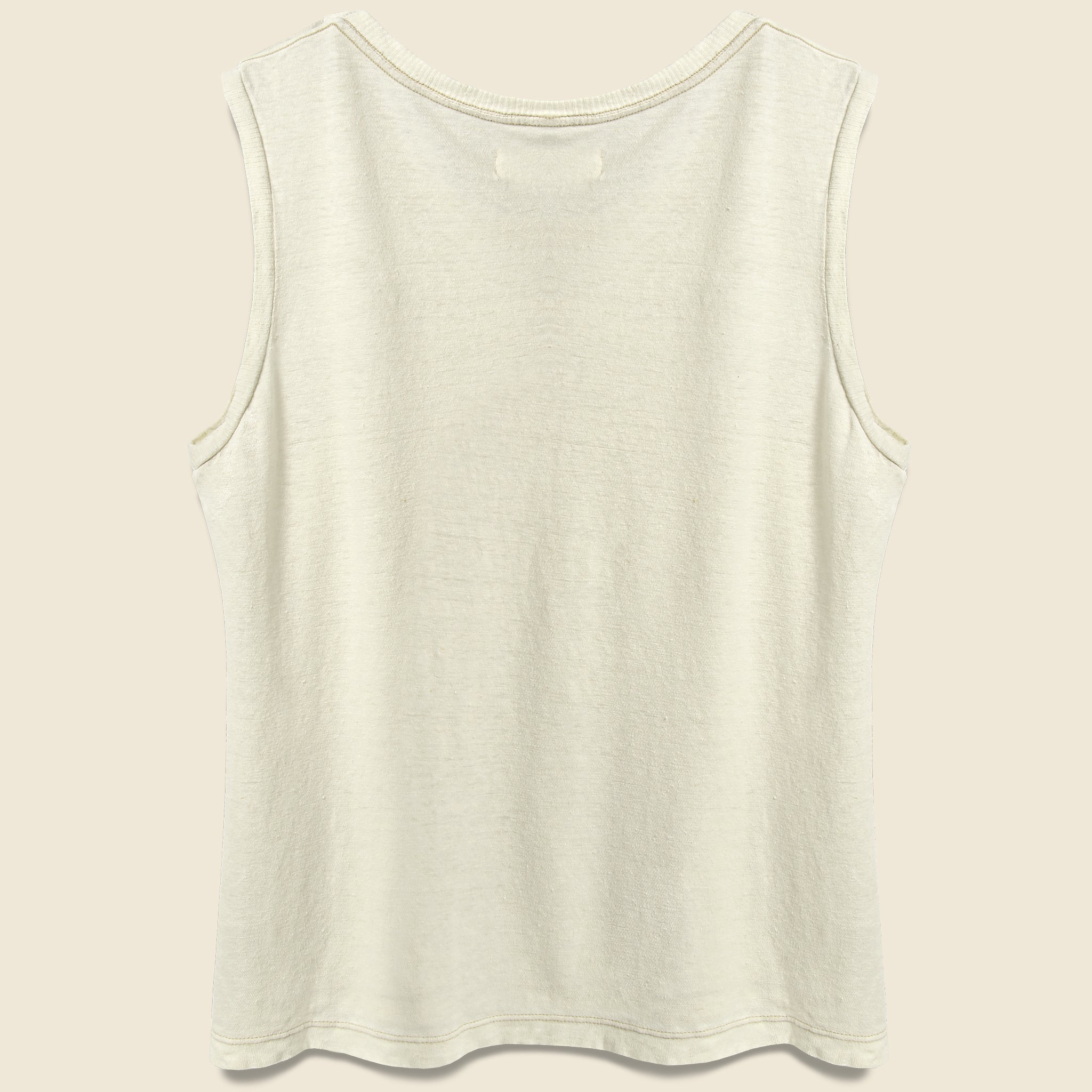 Cotton/Linen Muscle Tee - Natural - Imogene + Willie - STAG Provisions - W - Tops - Sleeveless