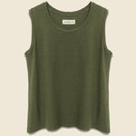 Cotton/Linen Muscle Tee - Olive - Imogene + Willie - STAG Provisions - W - Tops - Sleeveless