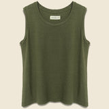 Cotton/Linen Muscle Tee - Olive - Imogene + Willie - STAG Provisions - W - Tops - Sleeveless