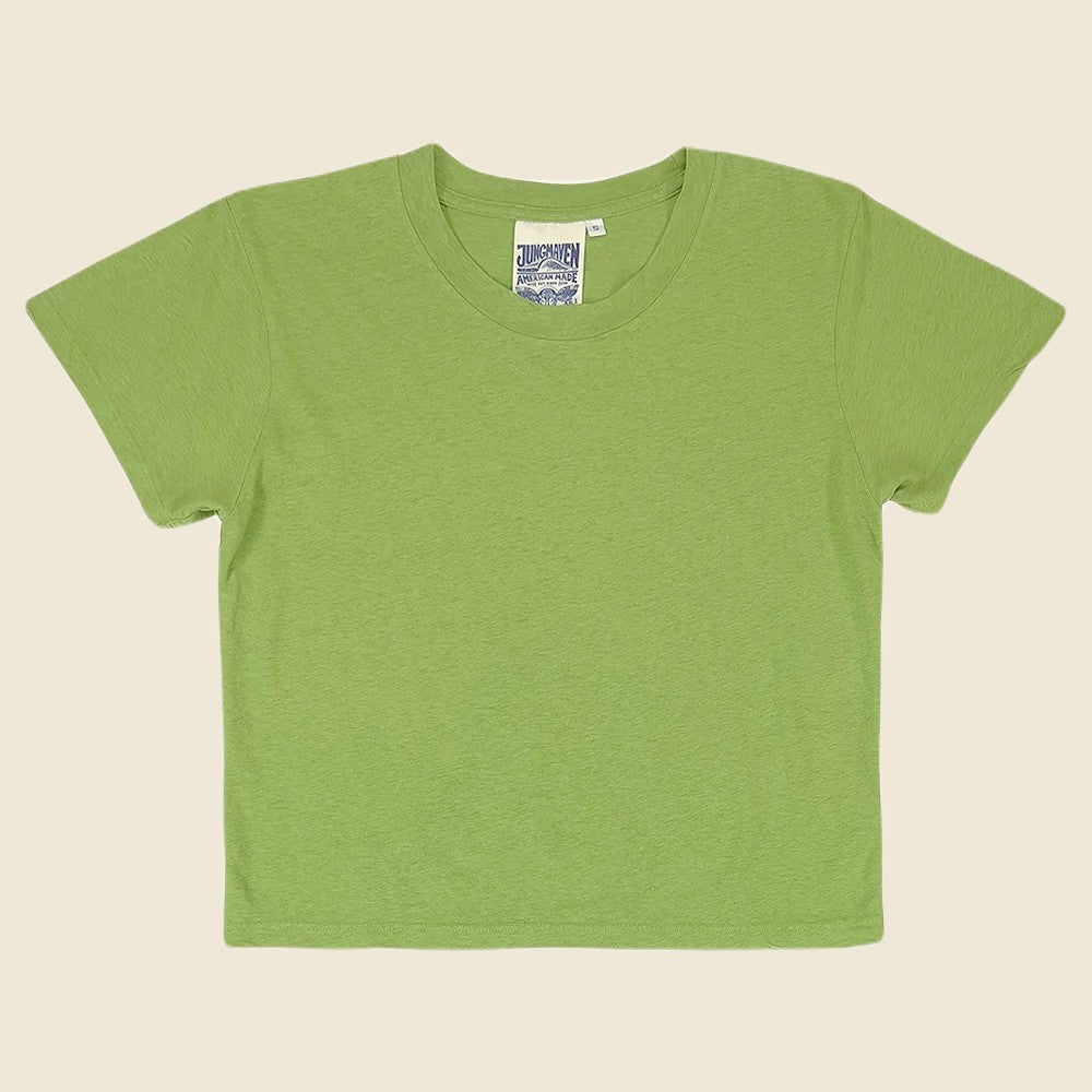 Cropped Lorel Tee - Dark Matcha - Jungmaven - STAG Provisions - W - Tops - S/S Tee