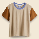 Color Block Cropped Lorel Tee - Canvas/Copper - Jungmaven - STAG Provisions - W - Tops - S/S Tee