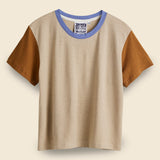 Color Block Cropped Lorel Tee - Canvas/Copper - Jungmaven - STAG Provisions - W - Tops - S/S Tee