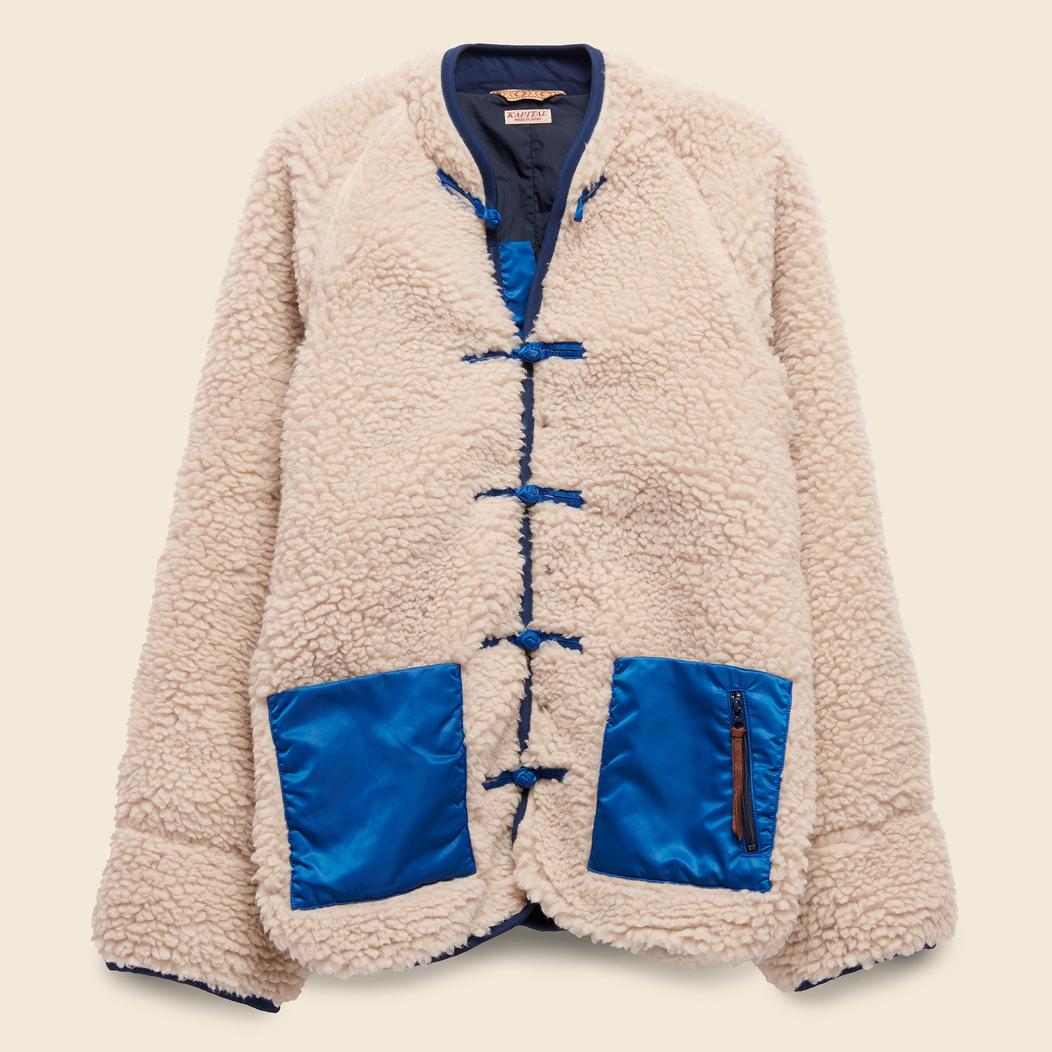 Boa Fleece Makanai Jacket - Ecru - Kapital - STAG Provisions - W - Outerwear - Coat/Jacket