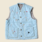 6oz Denim Quilt SAMU Vest (Cat Embroidery) - PRO - Kapital - STAG Provisions - W - Outerwear - Vest