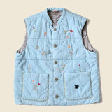 6oz Denim Quilt SAMU Vest (Cat Embroidery) - PRO - Kapital - STAG Provisions - W - Outerwear - Vest