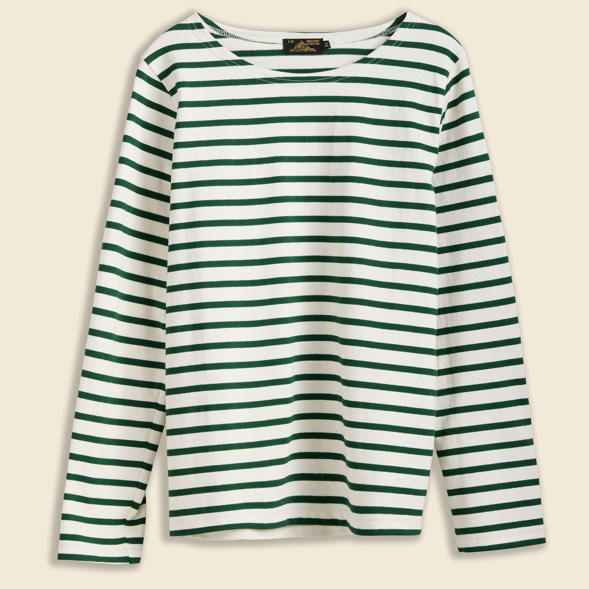 Tilda Mariner Stripe Tee - Off White/Green - Le Mont Saint Michel - STAG Provisions - W - Tops - L/S Knit