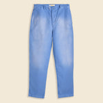 Philae - Vintage Washed Work Wide Pant - Blue - Le Mont Saint Michel - STAG Provisions - W - Pants - Twill