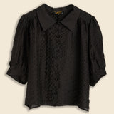 Calina Cropped Shirt - Black - Le Mont Saint Michel - STAG Provisions - W - Tops - S/S Woven