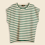 Theoxane Mariniere Sleeveless Top - Green Stripe - Le Mont Saint Michel - STAG Provisions - W - Tops - Sleeveless