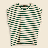 Theoxane Mariniere Sleeveless Top - Green Stripe - Le Mont Saint Michel - STAG Provisions - W - Tops - Sleeveless