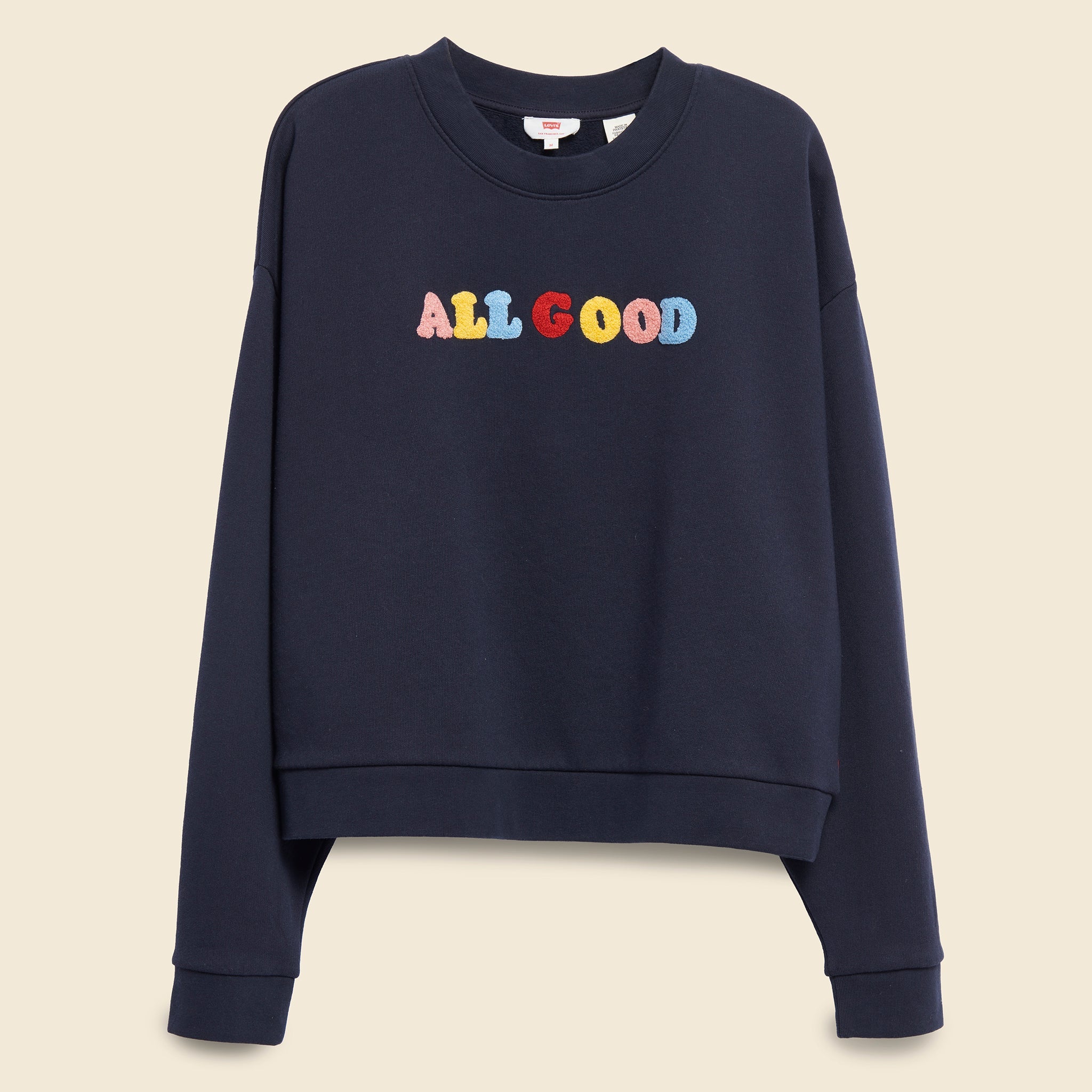 ALL GOOD Fleece Crew Sweatshirt - Salute Navy - Levis Premium - STAG Provisions - W - Tops - L/S Fleece