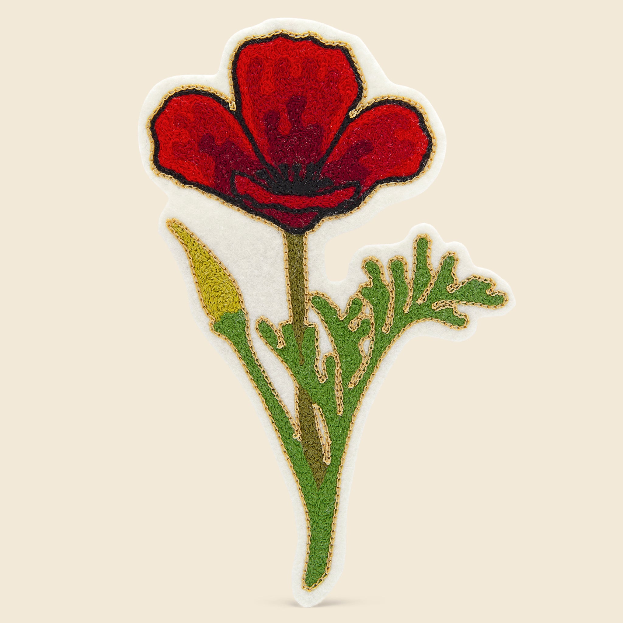 Patch - Red Poppies - Fort Lonesome - STAG Provisions - W - Accessories - Patch