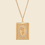 Poppy Frame Pendant Necklace - Gold/White Sapphire - Miansai - STAG Provisions - W - Accessories - Necklace