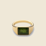 Slim Lennox Ring - Gold Vermeil/Polished Green Jasper - Miansai - STAG Provisions - W - Accessories - Ring