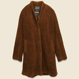 Basic Sherpa Coat - Dark Brown - Nice Things - STAG Provisions - W - Outerwear - Coat/Jacket