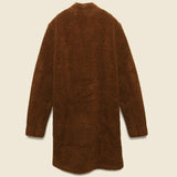 Basic Sherpa Coat - Dark Brown - Nice Things - STAG Provisions - W - Outerwear - Coat/Jacket